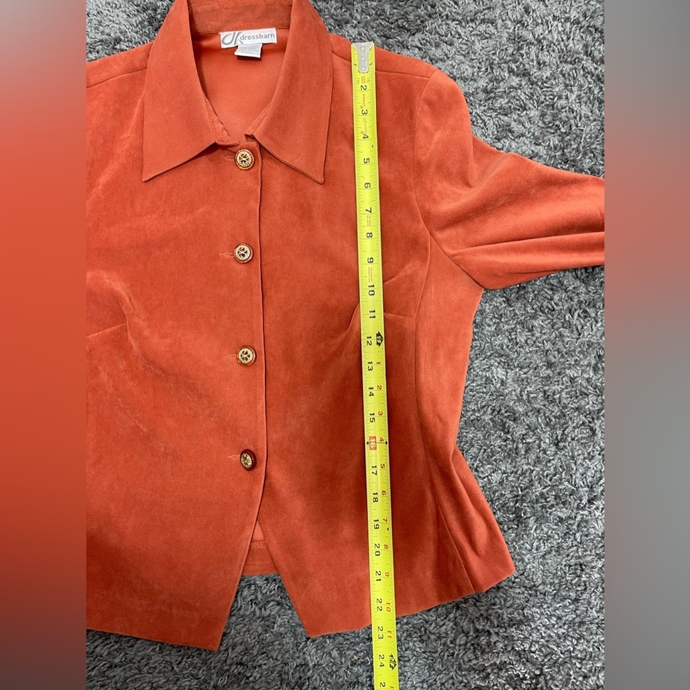 Dressbarn Rust Suede like blouse or jacket women’s size small - Picture 13 of 14